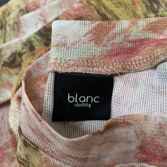 Blanc Clothing Long‑Sleeve Shimmer Mesh Dress – Multicolor – Size M – NWT - Picture 2 of 13
